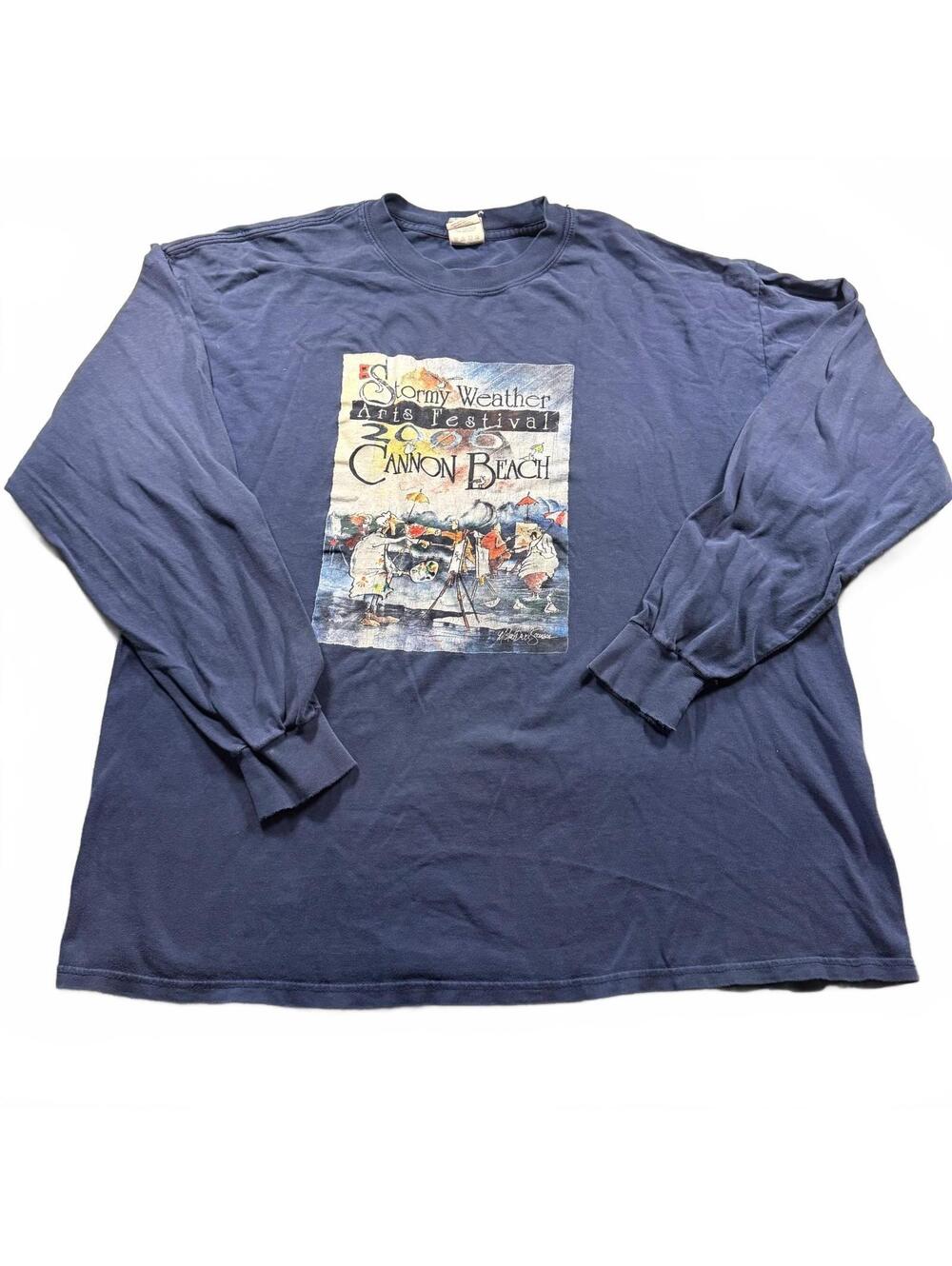 Vintage 2006 Stormy Weather Arts Festival Cannon Beach Oregon Long Sleeve Shirt